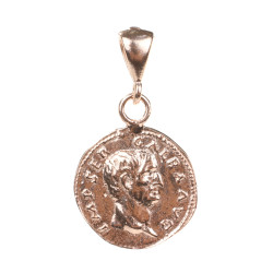 925 Ayar Gümüş Antik Roma Dönemi Askeri Madalyon Kolye Ucu - Thumbnail