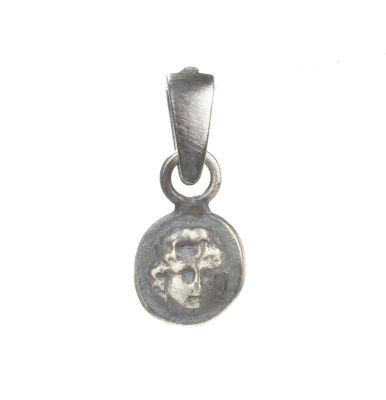 925 Ayar Gümüş Antik Roma Dönemi Bayan Portresi Madalyon Kolye Ucu - 1