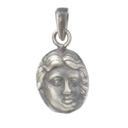 925 Ayar Gümüş Antik Roma Dönemi Madalyon Kolye Ucu - Nusrettaki