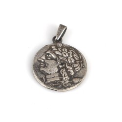 925 Ayar Gümüş Antik Roma Sezar Figür Kolye Ucu - Nusrettaki