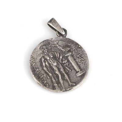 925 Ayar Gümüş Antik Roma Sezar Figür Kolye Ucu - 4