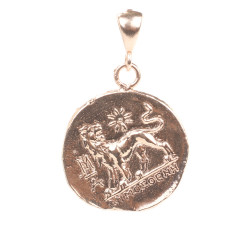 925 Ayar Gümüş Antik Roma Sezar Figürlü Madalyon Kolye Ucu - 2