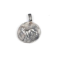 925 Ayar Gümüş Antik Roma Sezar Figürlü Madalyon Kolye Ucu - 6