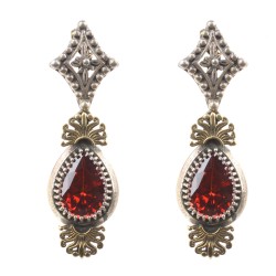 925 Sterling Silver Antique Design Earrings - Nusrettaki