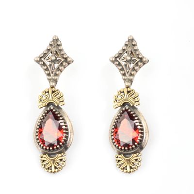 925 Sterling Silver Antique Design Earrings - 3