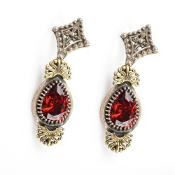 925 Sterling Silver Antique Design Earrings - 4