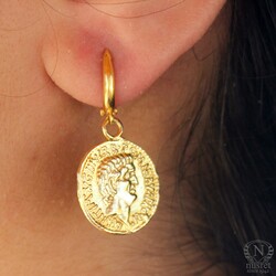 Silver Antonius Locket Earrings - Nusrettaki