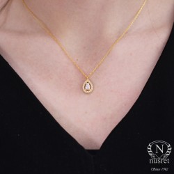 Sterling Silver Entourage Drop Necklace, Gold Vermeil - Nusrettaki