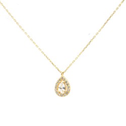 Sterling Silver Entourage Drop Necklace, Gold Vermeil - Nusrettaki (1)