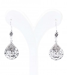 925 Silver SpidersWeb Drop Filigree Earrings - Nusrettaki (1)