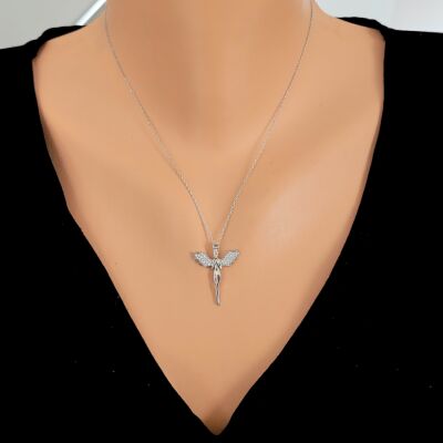 925 Ayar Gümüş Aşk Meleği Kolye - 2