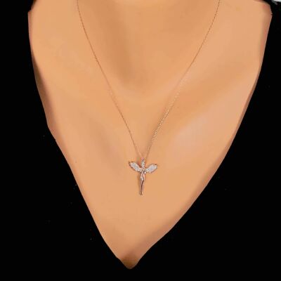 925 Ayar Gümüş Aşk Meleği Kolye - 1