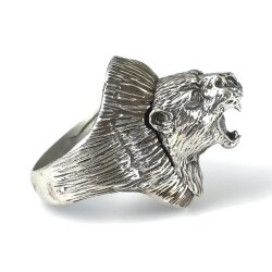 Aslan Başı Modeli Gümüş Erkek Yüzük - Nusrettaki (1)