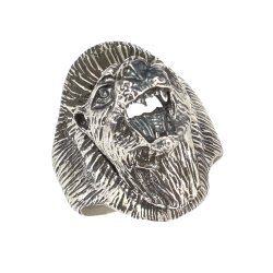 Aslan Başı Modeli Gümüş Erkek Yüzük - 6