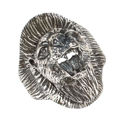 Aslan Başı Modeli Gümüş Erkek Yüzük - 3