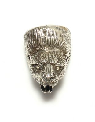 Aslan Başı Modeli Gümüş Erkek Yüzük - 2