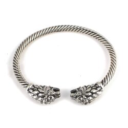 925 Ayar Gümüş Aslan Figürlü Burgu Kol Erkek Bilezik - 4