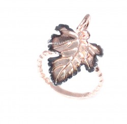 Silver Vine Leaf Design Ring - Nusrettaki (1)