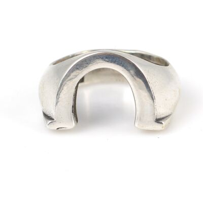 925 Ayar Gümüş At Nalı Yüzük - 5