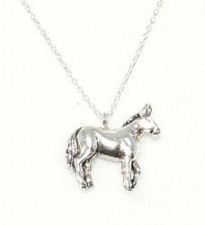 925 Sterling Silver Horse Design Necklace - Nusrettaki