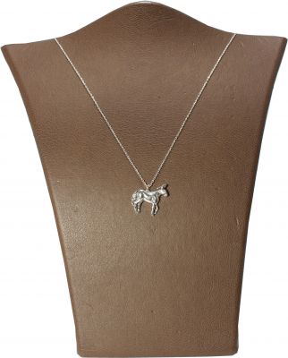 925 Sterling Silver Horse Design Necklace - 2