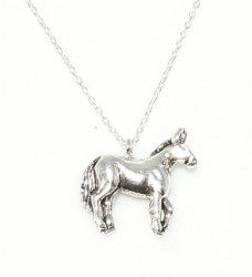 925 Sterling Silver Horse Design Necklace - 3