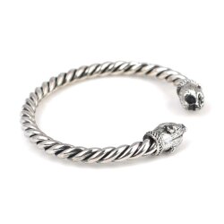 925 Ayar Gümüş Ayı Başı Burgu Kol Erkek Bileziği - 4