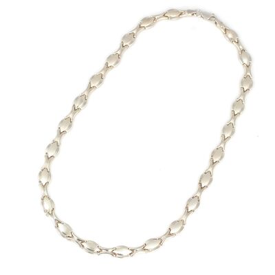 925 Ayar Gümüş Badem Model Pres Kolye - 2