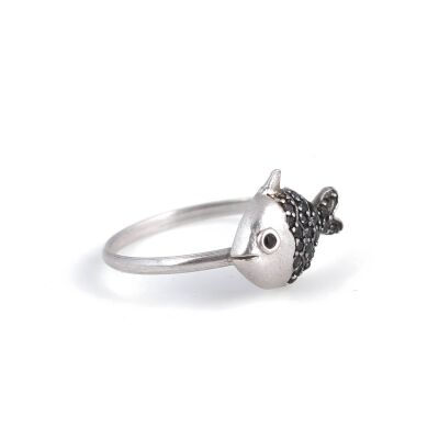 925 Ayar Gümüş Balık Model Yüzük - 2