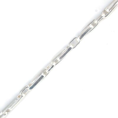 925 Ayar Gümüş Basık Şarnel Bileklik - 3