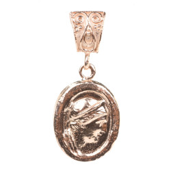 925 Ayar Gümüş Bayan Figür Madalyon Kolye Ucu - Nusrettaki