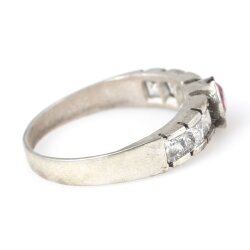 925 Ayar Gümüş Beyaz Baget Taşlı Zirkon Zarif Yüzük - 4