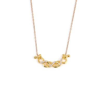 925 Ayar Gümüş Birleşen Sonsuzluk Kolye - 3