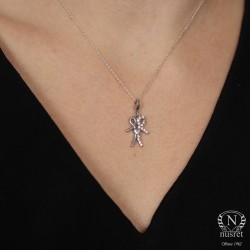 Nusrettaki - 925 Sterling Silver Together Heart Necklace