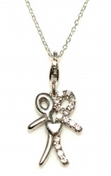 925 Sterling Silver Together Heart Necklace - 4