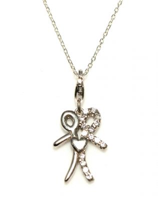 925 Sterling Silver Together Heart Necklace - 5