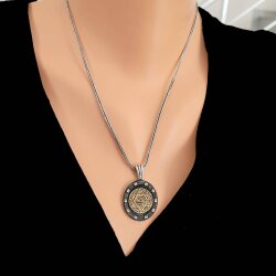 925 Ayar Gümüş & Bronz Hz. Davut Mührü Kolye Ucu - Nusrettaki (1)