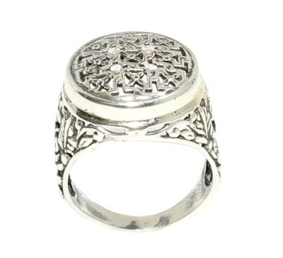 925 Ayar Gümüş Konstantinapol Tasarım Taşlı Yüzük - 2