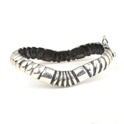 925 Ayar Gümüş Burgu Model Esli Bilezik - 2