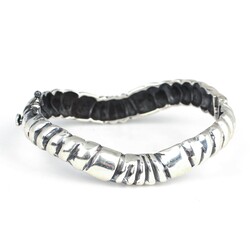 925 Ayar Gümüş Burgu Model Esli Bilezik - 4