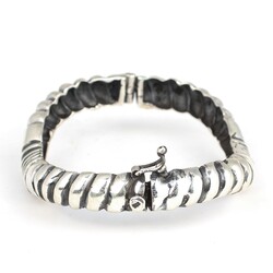 925 Ayar Gümüş Burgu Model Esli Bilezik - 5