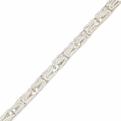 925 Ayar Gümüş Burgu Model Kral Zincir Bileklik - 3