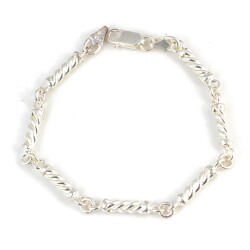 925 Ayar Gümüş Burgu Şarnel Bileklik - Nusrettaki