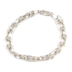 925 Ayar Gümüş Burgu Tel Şarnel Bileklik - Nusrettaki