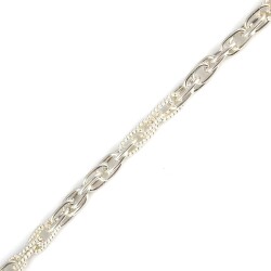 925 Ayar Gümüş Burgu Ve Düz Sarmaşık Model Bileklik - 3