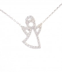 925 Sterling Silver Big Angel Necklace - Nusrettaki (1)