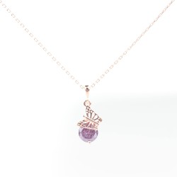 925 Sterling Silver Butterfly Necklace with Amethyst - Nusrettaki (1)