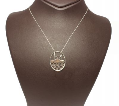 Silver Mosque Design Necklace - 2