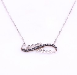 Silver Eternity & Dear Mother Necklace - Nusrettaki (1)