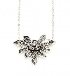 925 Sterling Silver Flower Design Necklace - Nusrettaki (1)